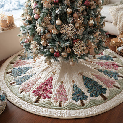 Frost Fir Quilted Christmas Tree Skirt NCU0DV7597