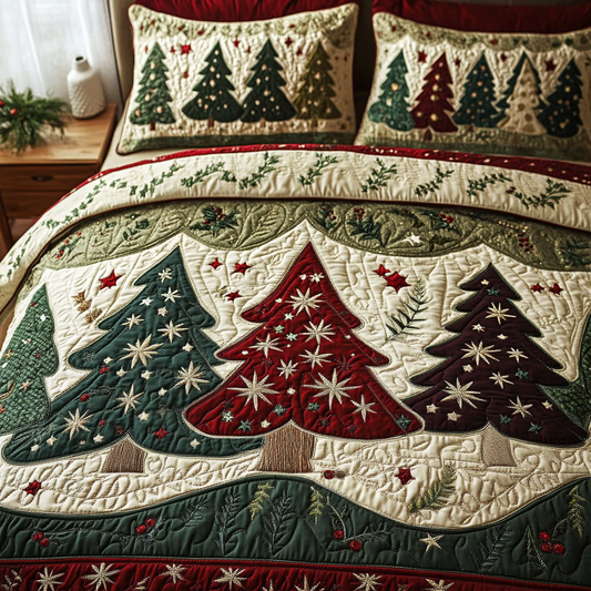 Frost Garden 3-Piece Quilted Bedding Set NCU0DK11033