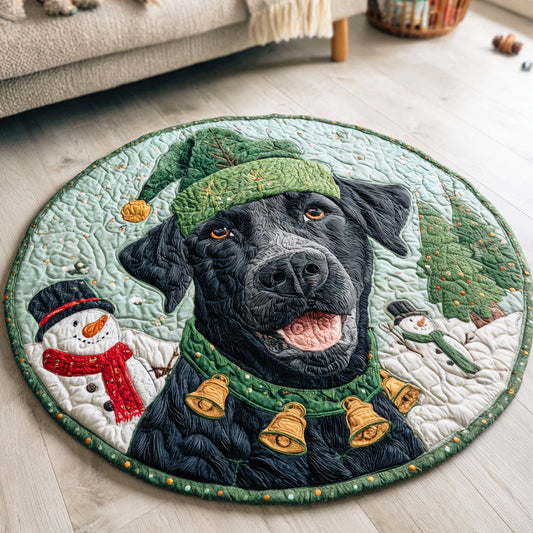Frost Labrador Quilted Round Mat NCU0TD619
