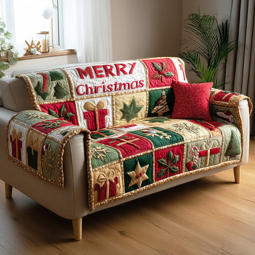 Frost Light Magic Quilted Sofa Cover NCU0TD1385