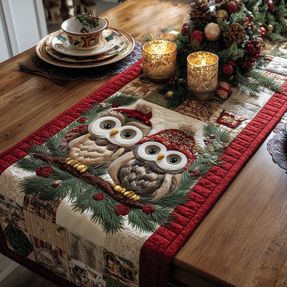 Frost Owl Whispers Quilted Table Runner NCU0TH3413