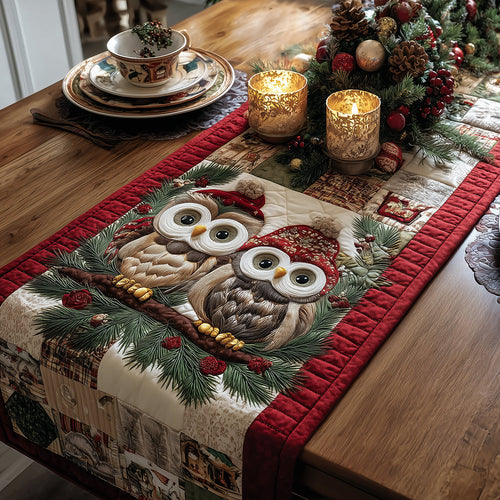 Frost Owl Whispers Quilted Table Runner NCU0TH3413