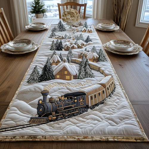 Frost Rail Whispers Quilted Table Runner NCU0TH3434