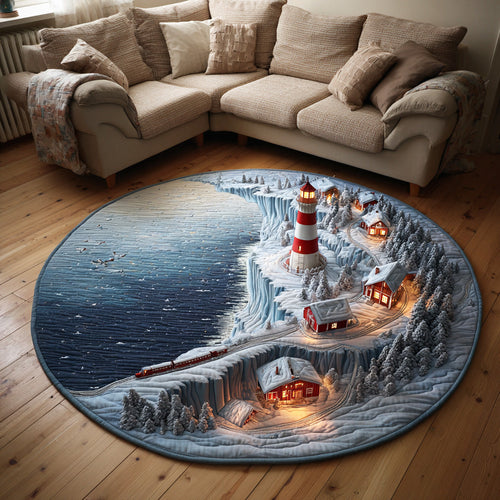 Frost River Crossing Quilted Round Mat NCU0TD1666