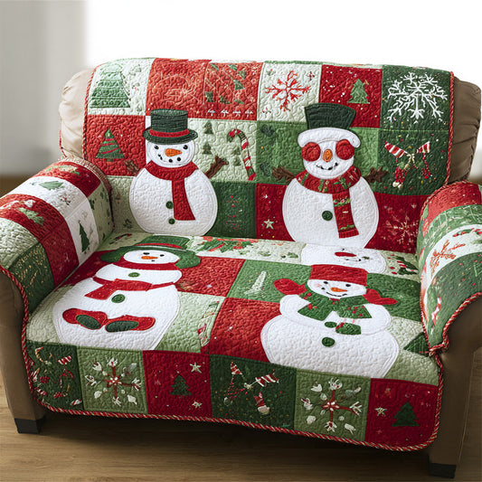 Frost Star Holiday Quilted Sofa Cover NCU0TD1457