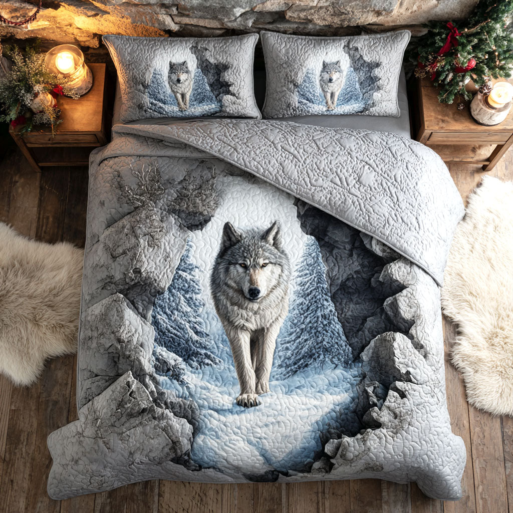 Frost Wanderer 3-Piece Quilted Bedding Set NCU0TV1380