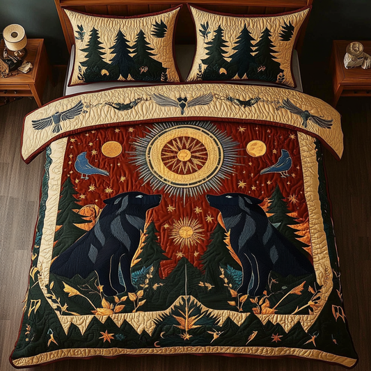 Frostborn Howl 3-Piece Quilted Bedding Set NCU0VH2805
