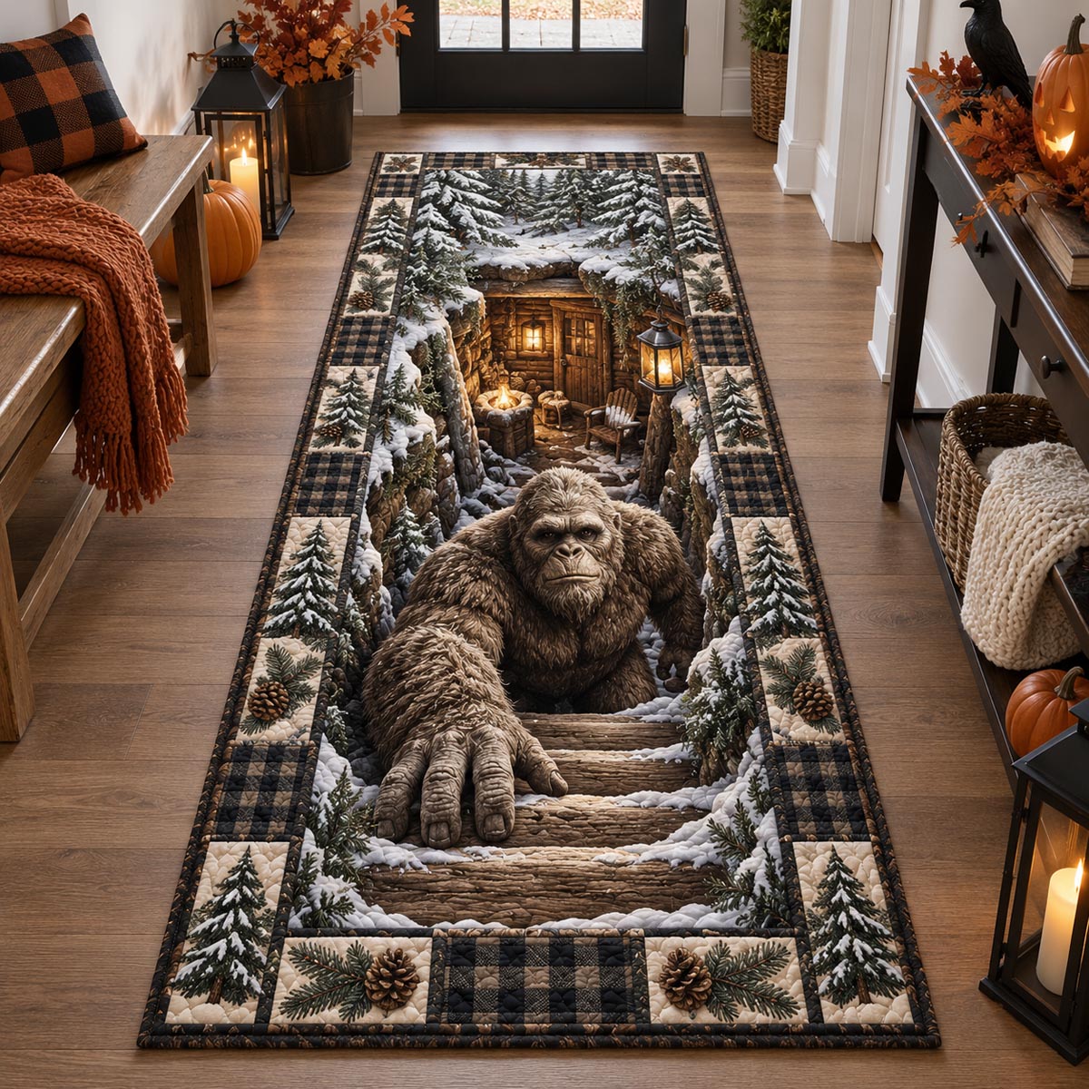 Frosted Bigfoot Stairway Runner Carpet NCU0DV10129
