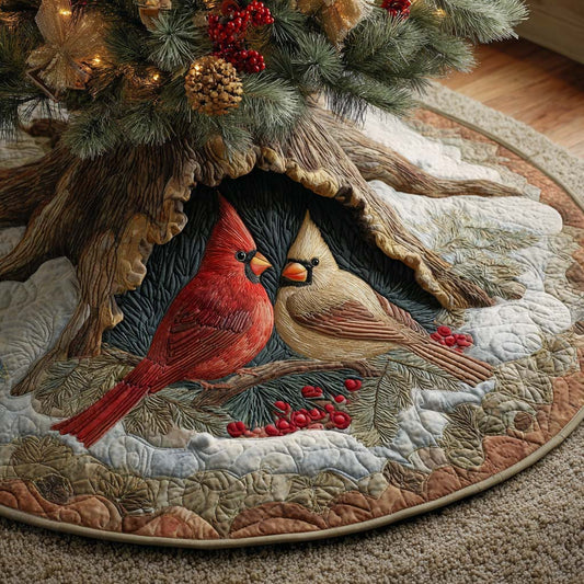 Frosted Branch Harmony Quilted Tree Skirt NCU0XD1681