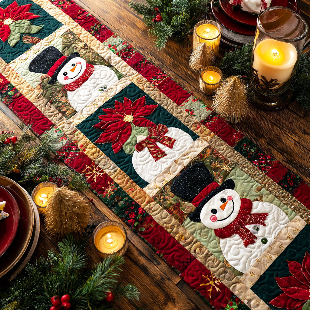 Frosted Companions Quilted Table Runner NCU0TV248