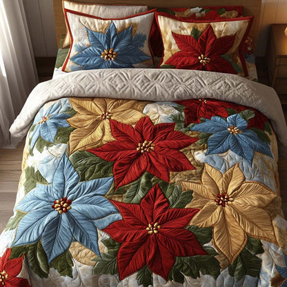 Frosted Elegance 3-Piece Quilted Bedding Set NCU0NT1989