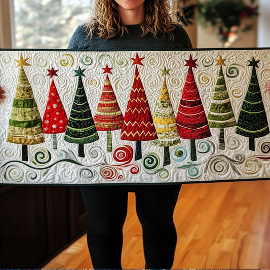 Frosted Fir Dreams Quilted Table Runner NCU0PT1384