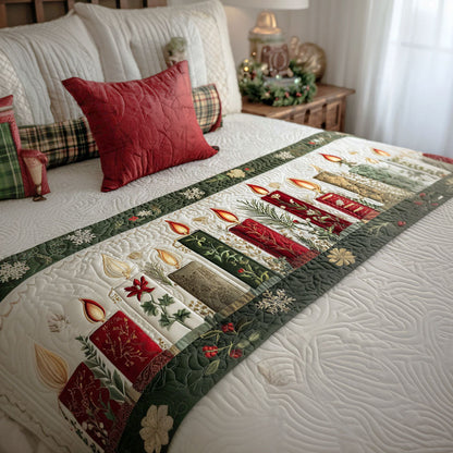 Frosted Florals Quilted Bed Runner NCU0PT9639
