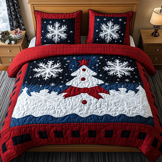 Frosted Forest 3-Piece Quilted Bedding Set NCU0DK2244