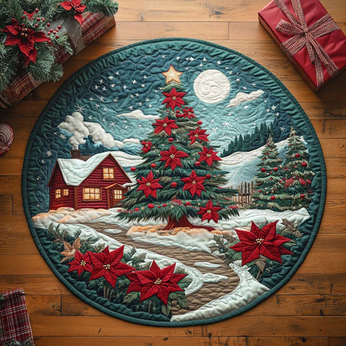 Frosted Forest Escape Quilted Round Mat NCU0XD184