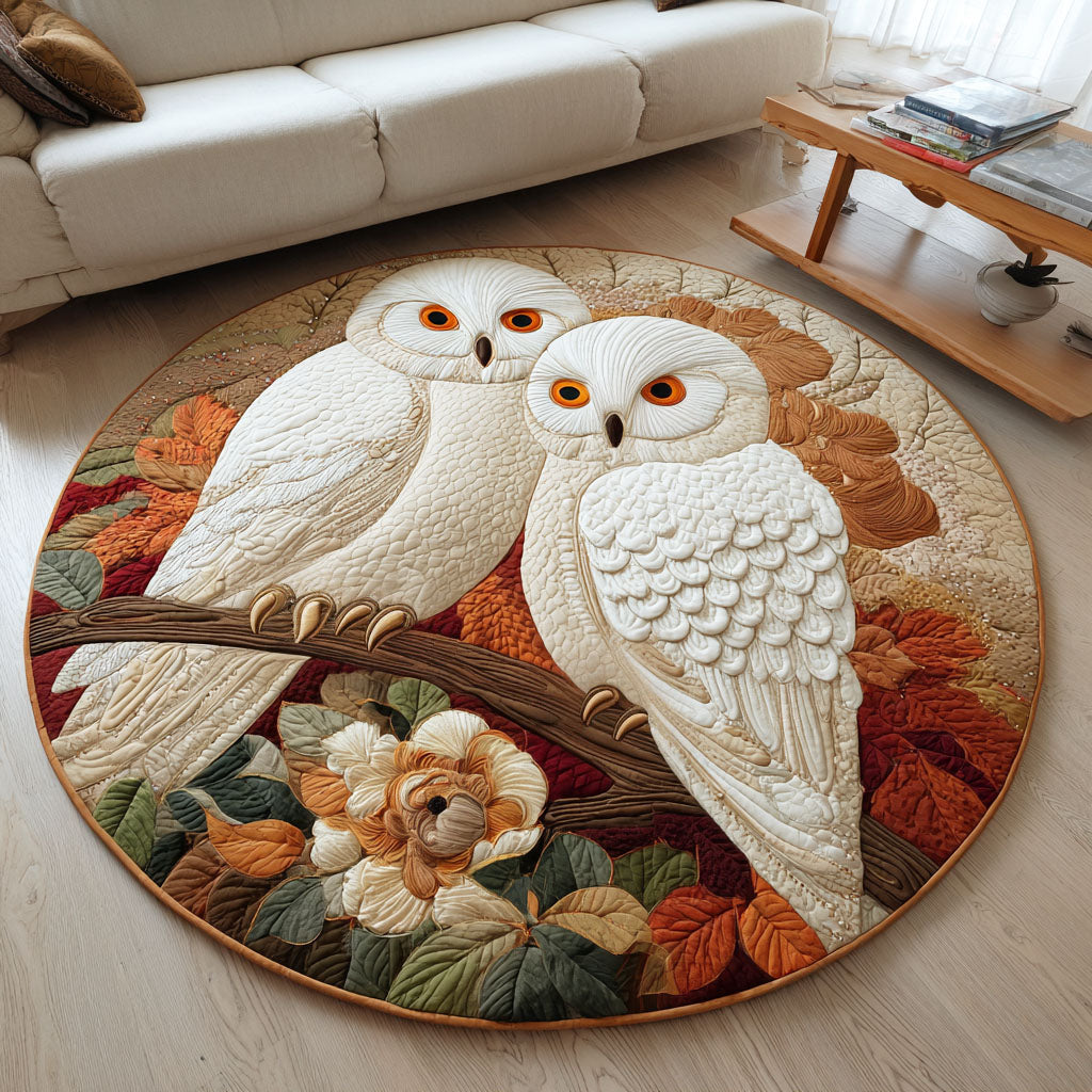 Frosted Gaze Quilted Round Mat NCU0TD377