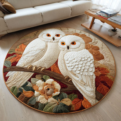 Frosted Gaze Quilted Round Mat NCU0TD377
