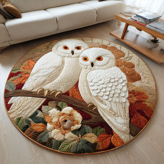 Frosted Gaze Quilted Round Mat NCU0TD377