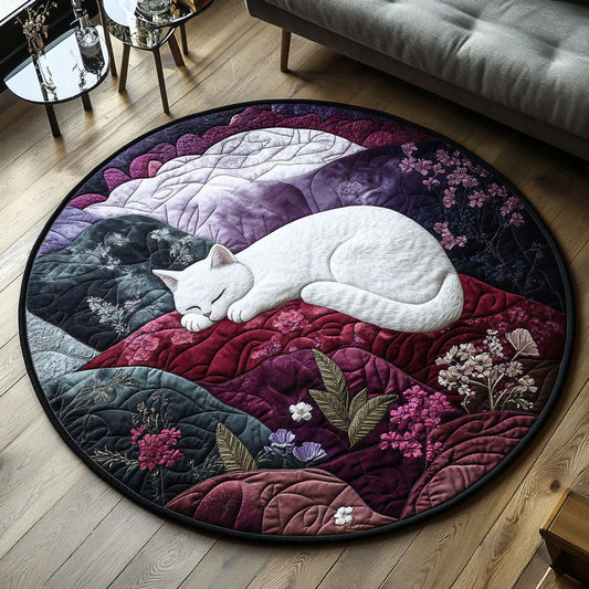 Frosted Grace Quilted Round Mat NCU0PT7284