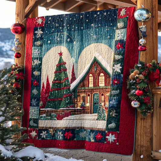 Frosted Holiday Haven Quilted Blanket NCU0XD163