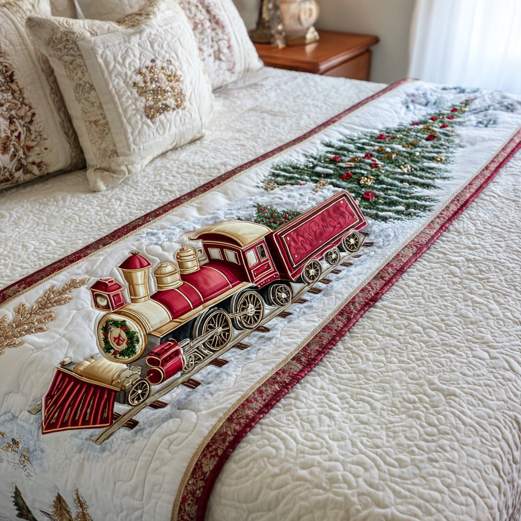 Frosted Journey Quilted Bed Runner NCU0TV679