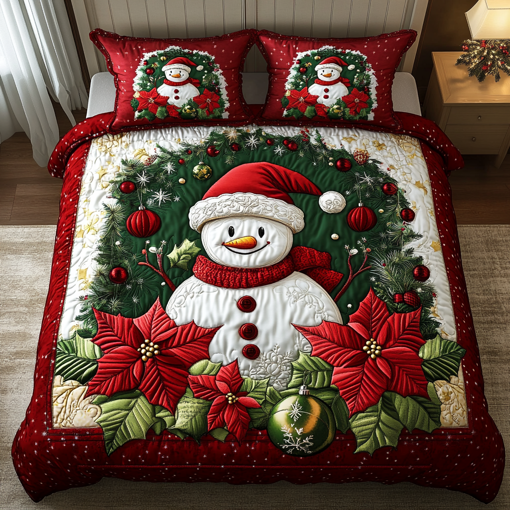 Frosted Joy 3-Piece Quilted Bedding Set NCU0VH913