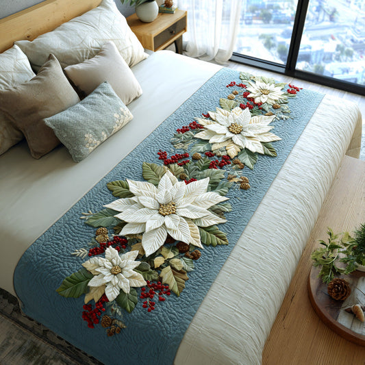 Frosted Petals Quilted Bed Runner NCU0DV7603