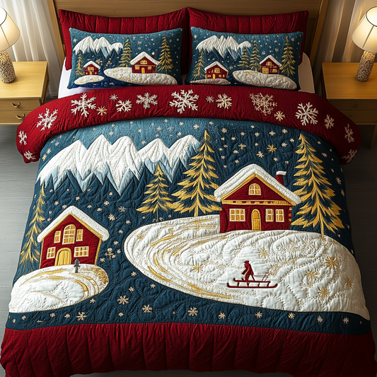 Frosted Pine Valley 3-Piece Quilted Bedding Set NCU0DK2646