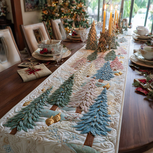 Frosted Pines Quilted Table Runner NCU0DV8734