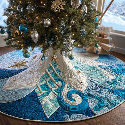Frosted Sea Dreams Christmas Quilted Tree Skirt NCU0PT10276