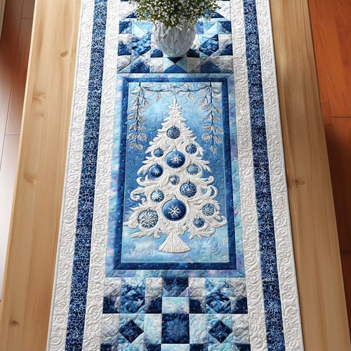 Frosted Tree Quilted Table Runner NCU0NT9983