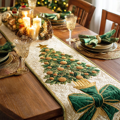Frosted Tree Quilted Table Runner NCU0TD555