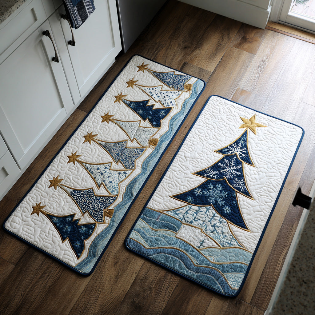 Frosted Tree Spark Kitchen Area Rug NCU0TD1719