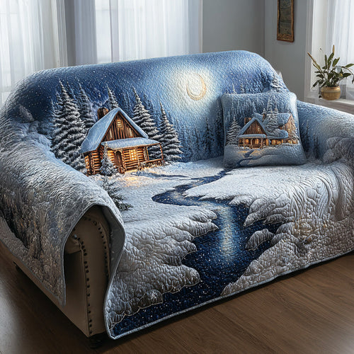 Frosted Woodland Peace Quilted Sofa Cover NCU0TD1795