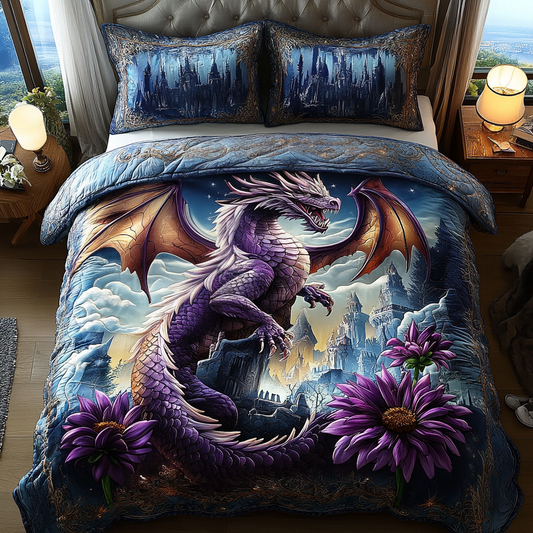 Frostfang 3-Piece Quilted Bedding Set NCU0DV3855