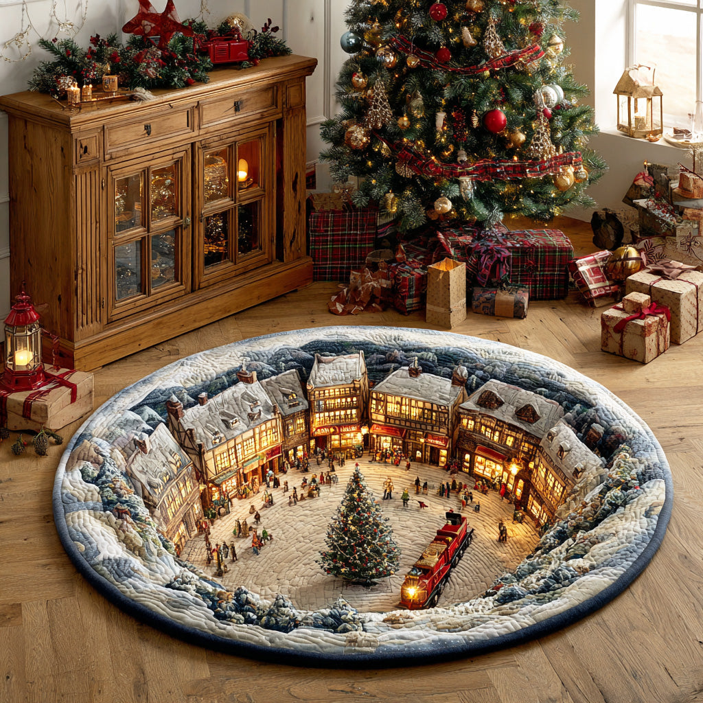 Frostlight Horizon Quilted Round Mat NCU0TD1757