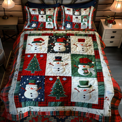 Frosty Friends 3-Piece Quilted Bedding Set NCU0NT028