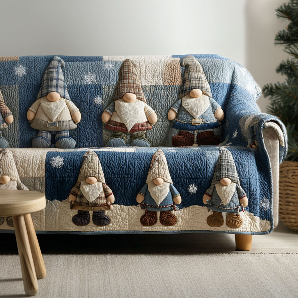Frosty Beard Friends Quilted Sofa Cover NCU0PT10470