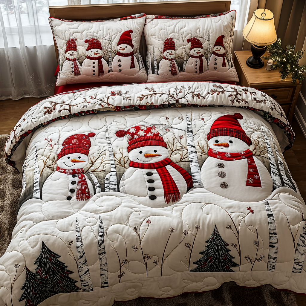 Frosty Bliss Quilted Bedding Set NCU0DV1771