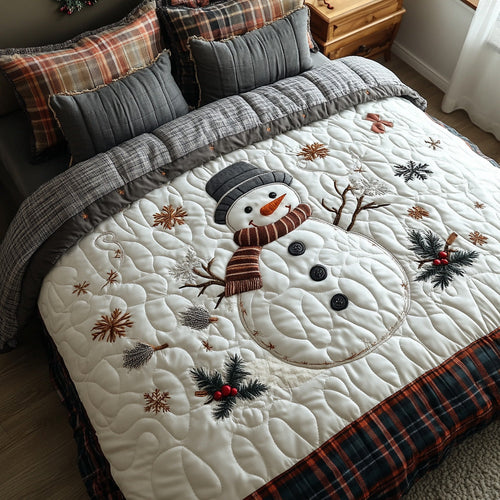 Frosty Charm 3-Piece Quilted Bedding Set NCU0DV7543