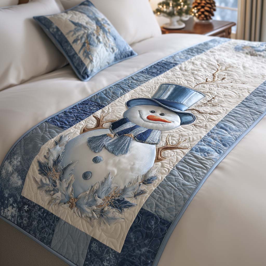 Frosty Charm Quilted Bed Runner NCU0XD790