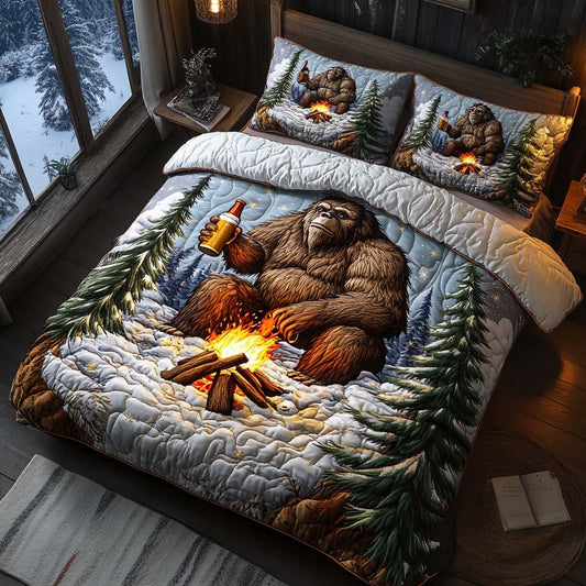 Frosty Cheers 3-Piece Quilted Bedding Set NCU0NT8012
