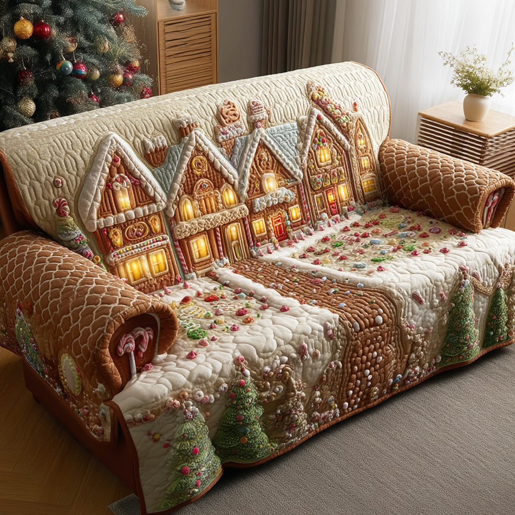 Frosty Cottage Quilted Sofa Cover NCU0TD1894
