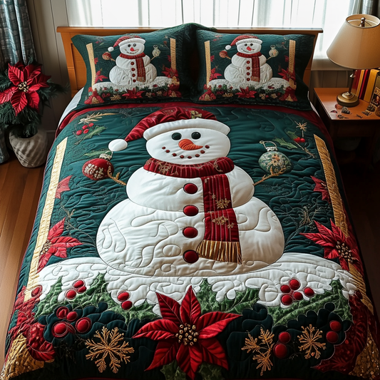 Frosty Delight 3-Piece Quilted Bedding Set NCU0DV1761
