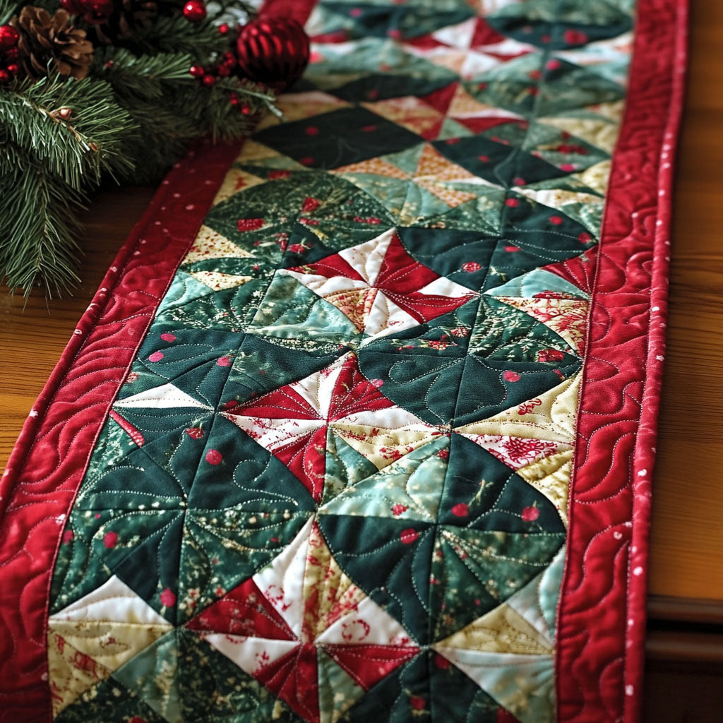 Frosty Delight Quilted Table Runner NCU0PT1489