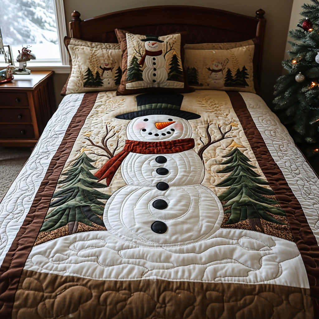Frosty Dreams 3-Piece Quilted Bedding Set NCU0DV7796