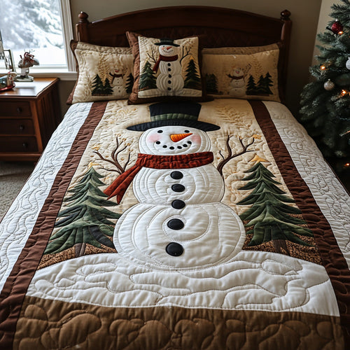 Frosty Dreams 3-Piece Quilted Bedding Set NCU0DV7796