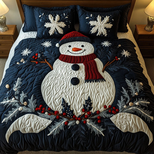 Frosty Elegance 3-Piece Quilted Bedding Set NCU0PT2516
