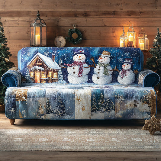 Frosty Family Quilted Sofa Cover NCU0DV8360