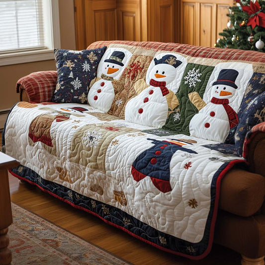 Frosty Family Quilted Sofa Cover NCU0NT10742